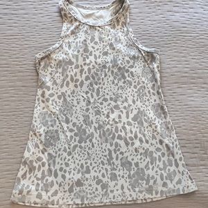 Lululemon animal print lined tank top